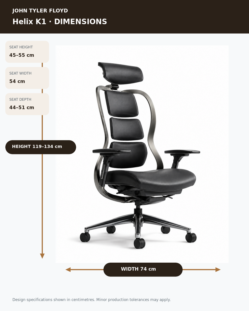 JOHN TYLER FLOYD KineticArc Helix K1 Ergonomic Chair