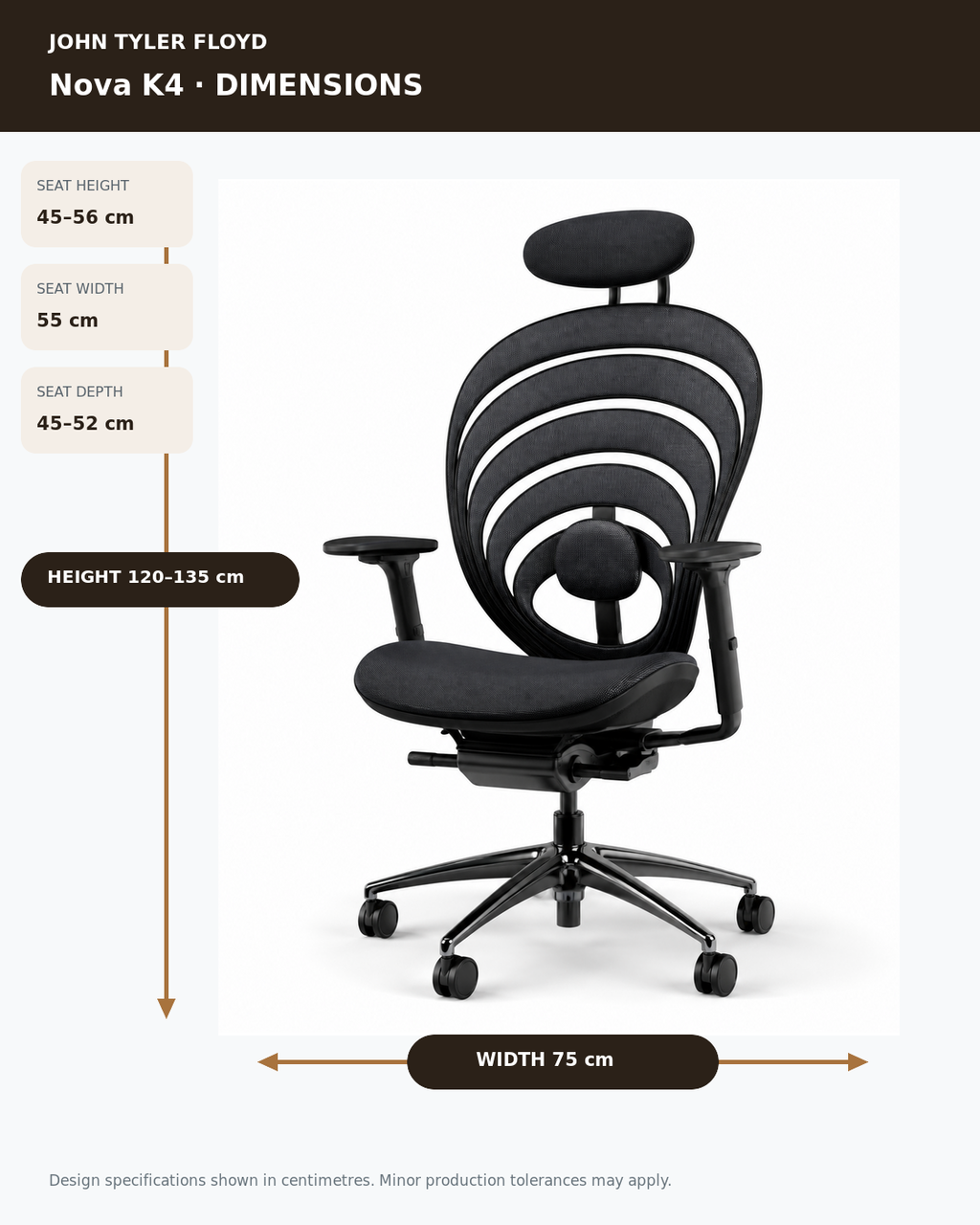 JOHN TYLER FLOYD KineticArc Nova K4 Ergonomic Chair
