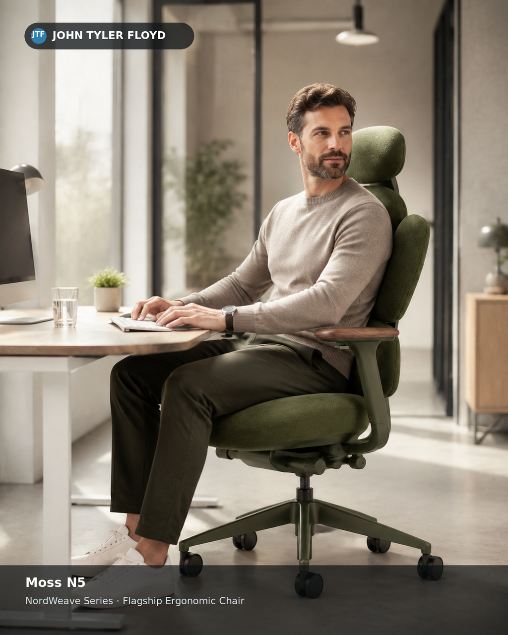JOHN TYLER FLOYD NordWeave Moss N5 Ergonomic Chair