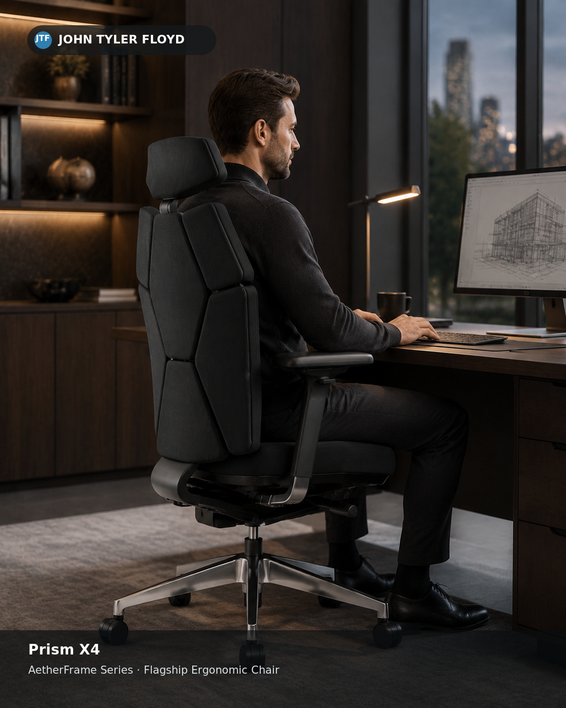 JOHN TYLER FLOYD AetherFrame Prism X4 Ergonomic Chair